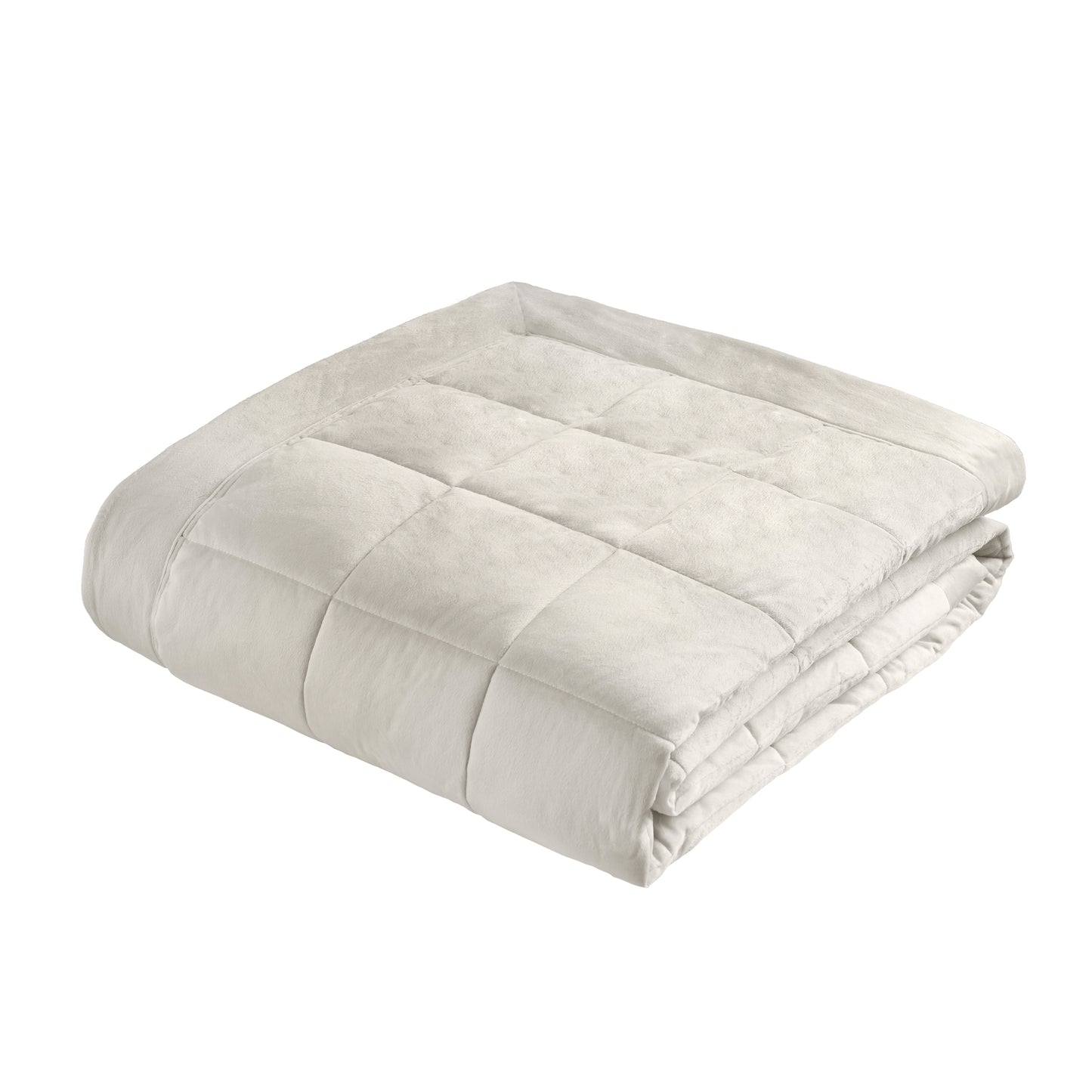 Catherine Lansfield Kingsley Matt Velvet Bedspread - Cream