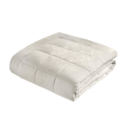 Catherine Lansfield Kingsley Matt Velvet Bedspread - Cream