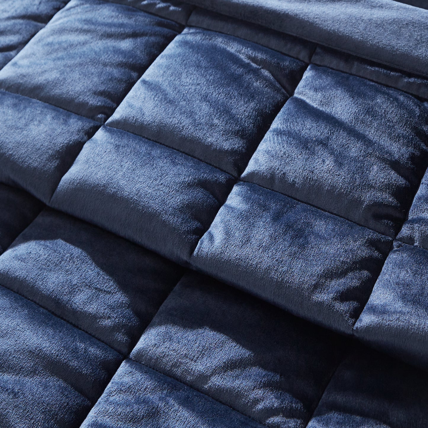 Catherine Lansfield Kingsley Matt Velvet Bedspread - Navy