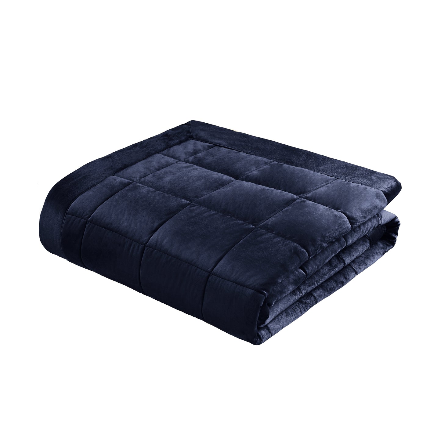 Catherine Lansfield Kingsley Matt Velvet Bedspread - Navy