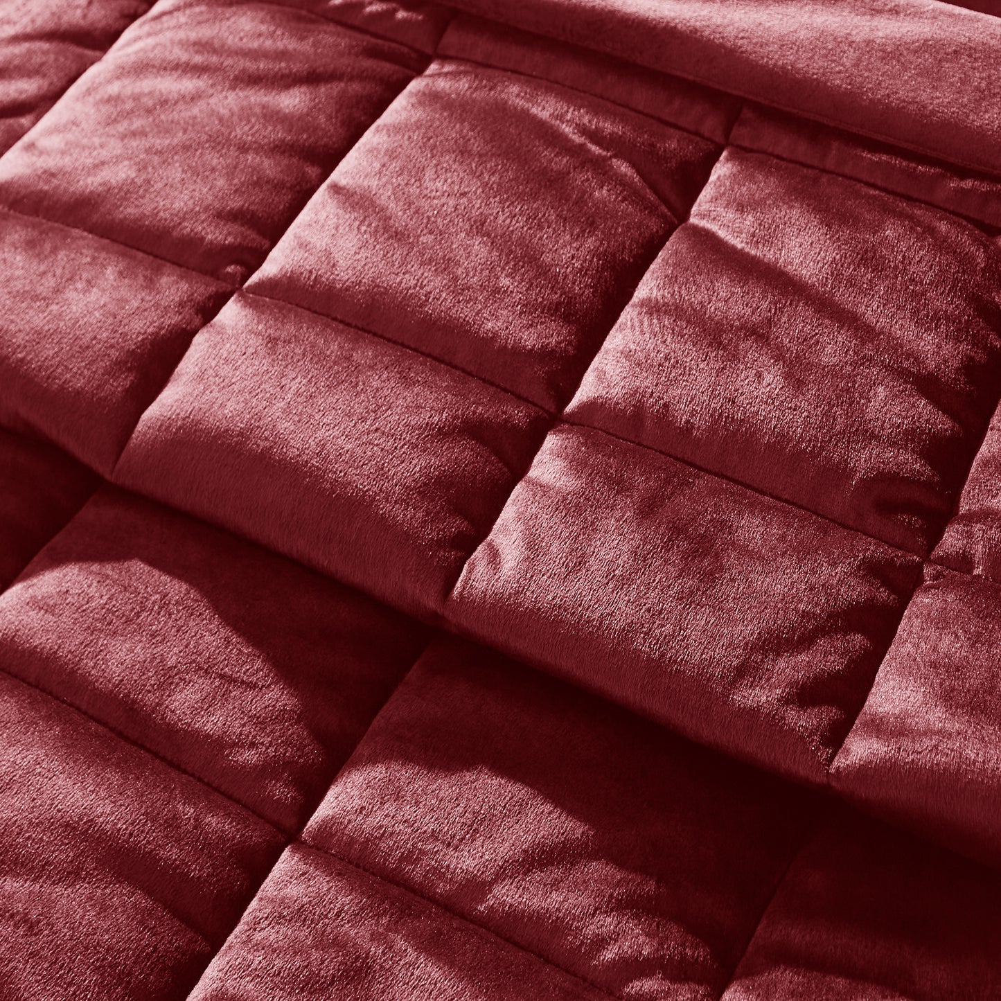 Catherine Lansfield Kingsley Matt Velvet Bedspread - Raspberry
