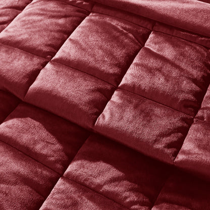 Catherine Lansfield Kingsley Matt Velvet Bedspread - Raspberry