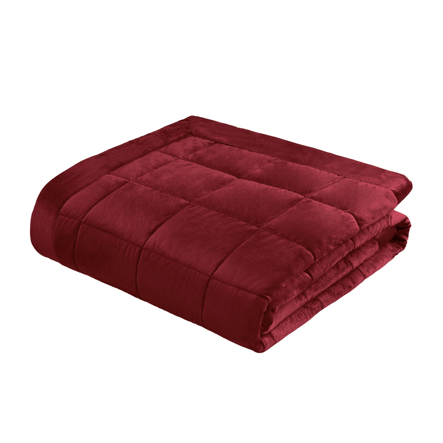 Catherine Lansfield Kingsley Matt Velvet Bedspread - Raspberry