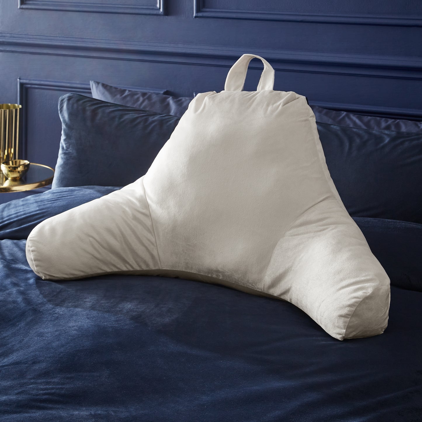 Catherine Lansfield Kingsley Matt Velvet Cuddle Filled Cushion - Cream