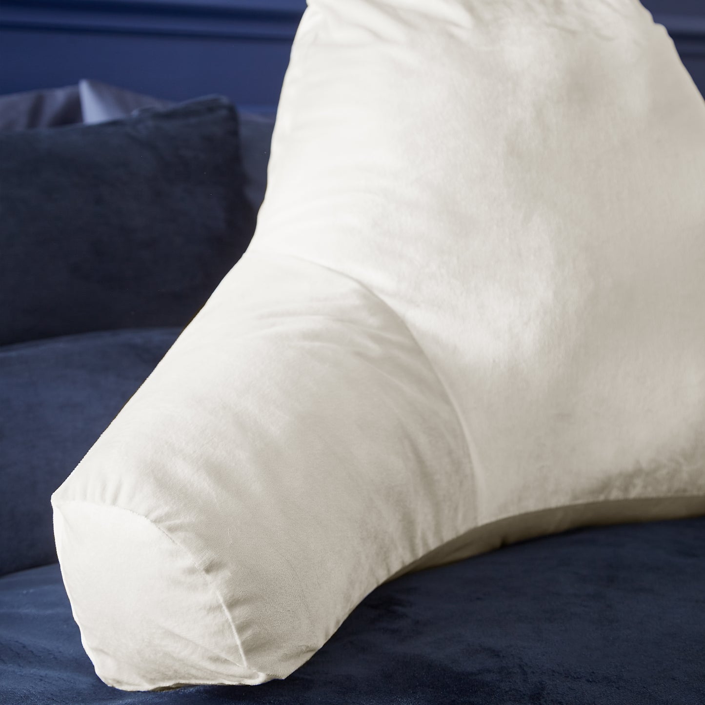 Catherine Lansfield Kingsley Matt Velvet Cuddle Filled Cushion - Cream
