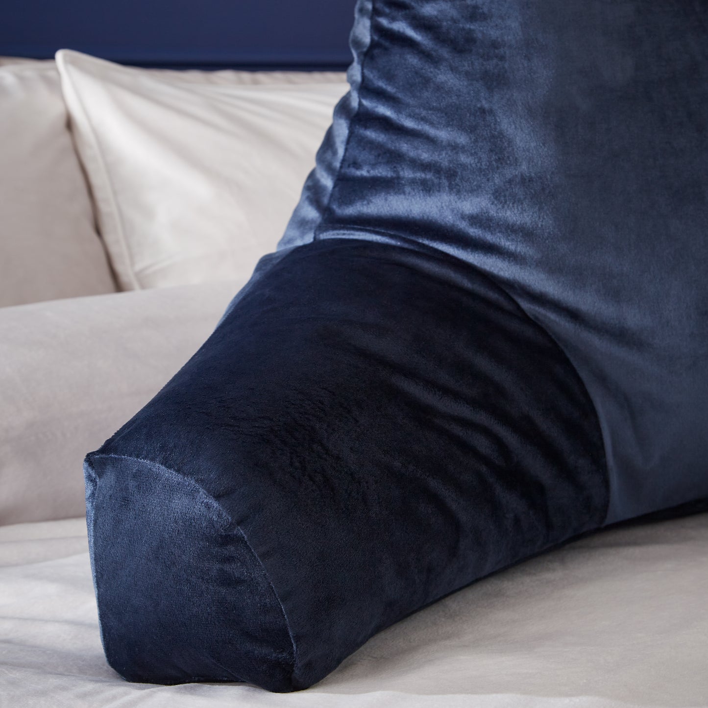 Catherine Lansfield Kingsley Matt Velvet Cuddle Filled Cushion - Navy