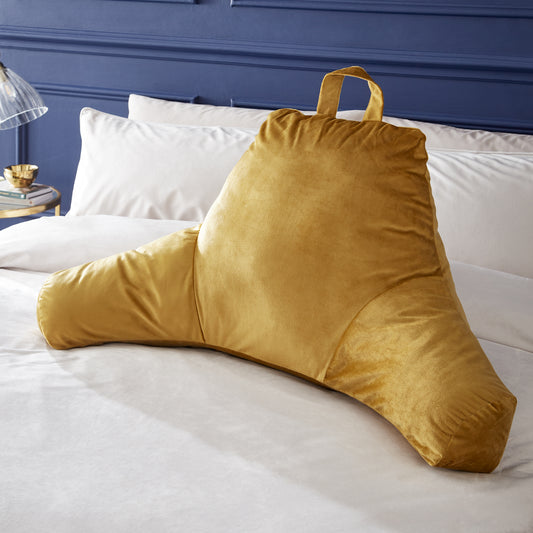 Catherine Lansfield Kingsley Matt Velvet Cuddle Filled Cushion - Ochre