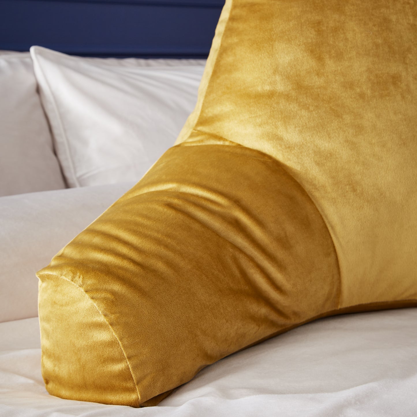 Catherine Lansfield Kingsley Matt Velvet Cuddle Filled Cushion - Ochre
