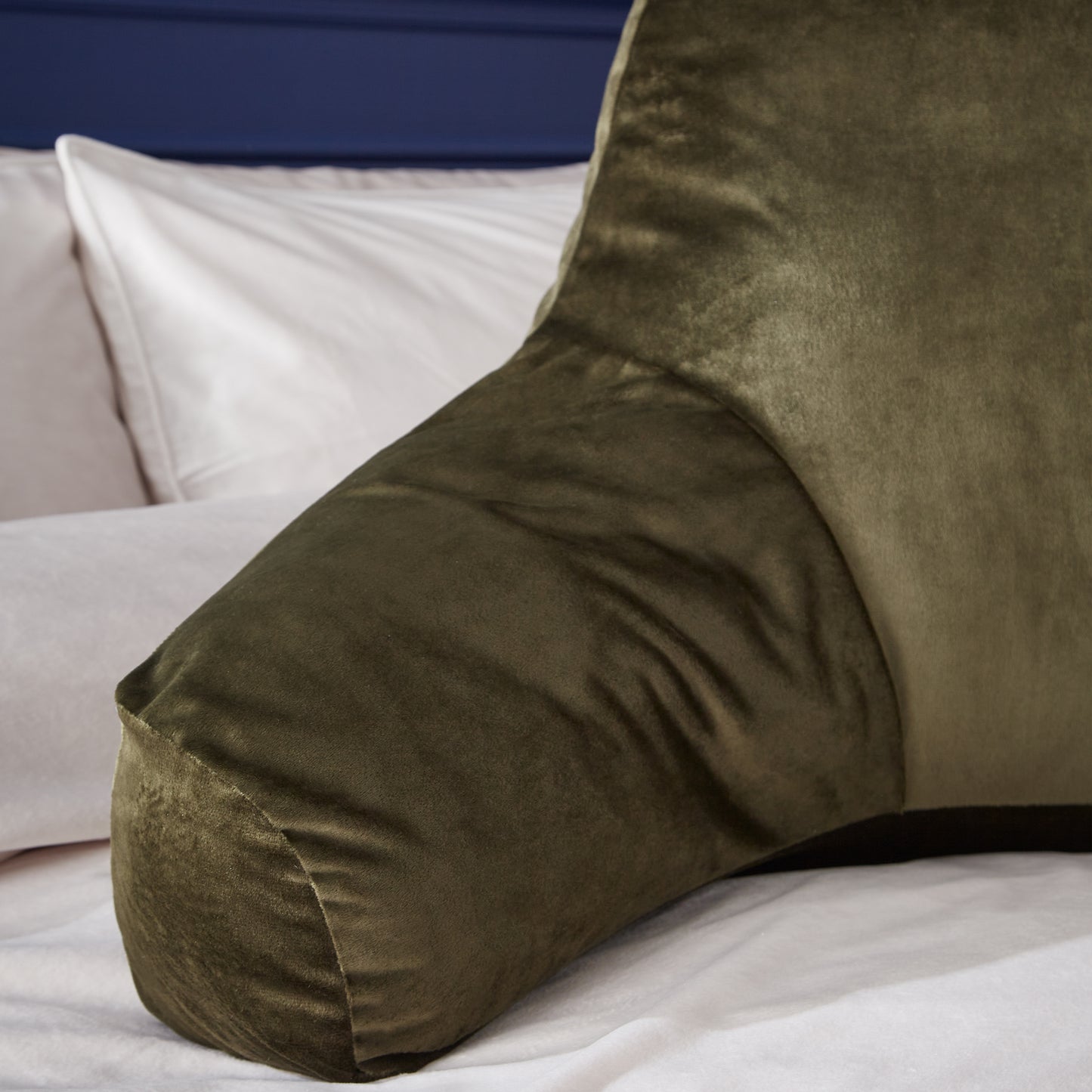 Catherine Lansfield Kingsley Matt Velvet Cuddle Filled Cushion - Olive