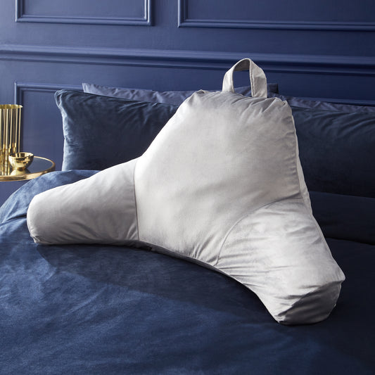 Catherine Lansfield Kingsley Matt Velvet Cuddle Filled Cushion - Silver