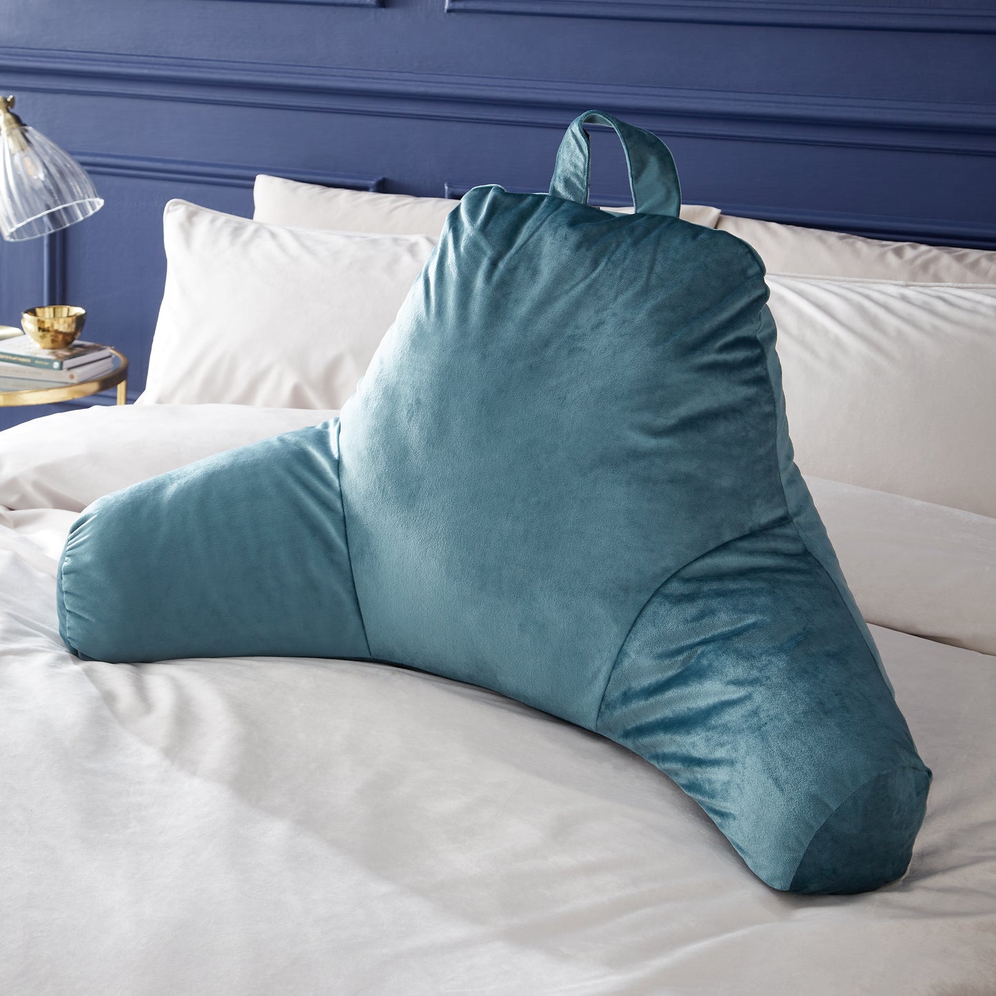 Catherine Lansfield Kingsley Matt Velvet Cuddle Filled Cushion - Teal