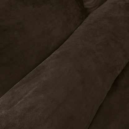 Catherine Lansfield Kingsley Matt Velvet Duvet Cover Set - Chocolate