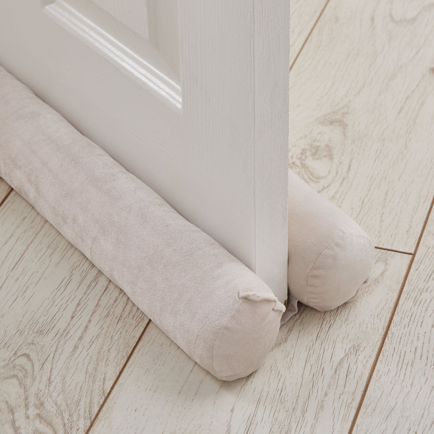Catherine Lansfield Kingsley Matt Velvet Double-Sided Draught Excluder - Cream