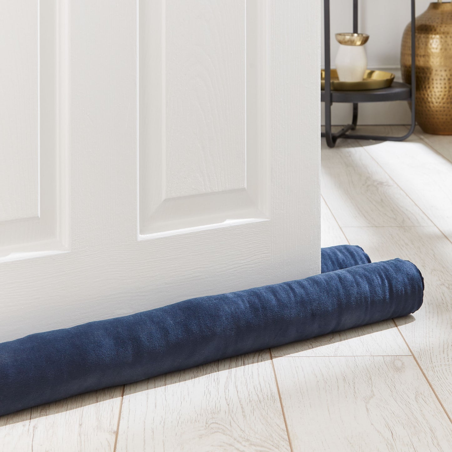 Catherine Lansfield Kingsley Matt Velvet Double-Sided Draught Excluder - Navy