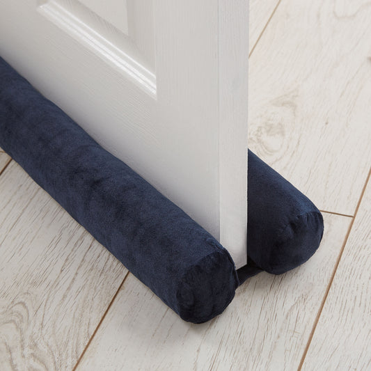 Catherine Lansfield Kingsley Matt Velvet Double-Sided Draught Excluder - Navy