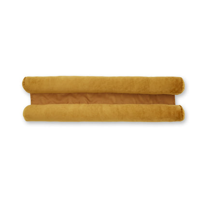 Catherine Lansfield Kingsley Matt Velvet Double-Sided Draught Excluder - Ochre