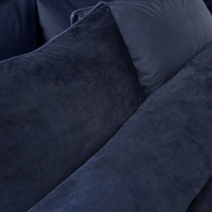 Catherine Lansfield Kingsley Matt Velvet Duvet Cover Set - Navy