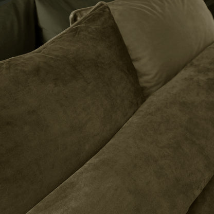 Catherine Lansfield Kingsley Matt Velvet Duvet Cover Set - Olive