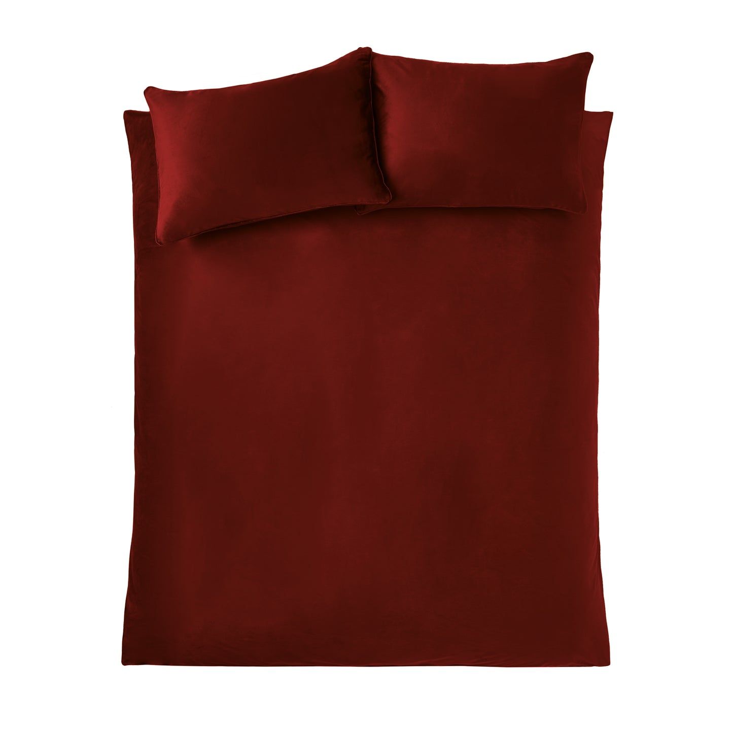 Catherine Lansfield Kingsley Matt Velvet Duvet Cover Set - Raspberry