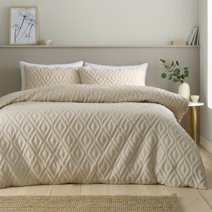 Catherine Lansfield Jacob Geo Duvet Cover Set - Natural