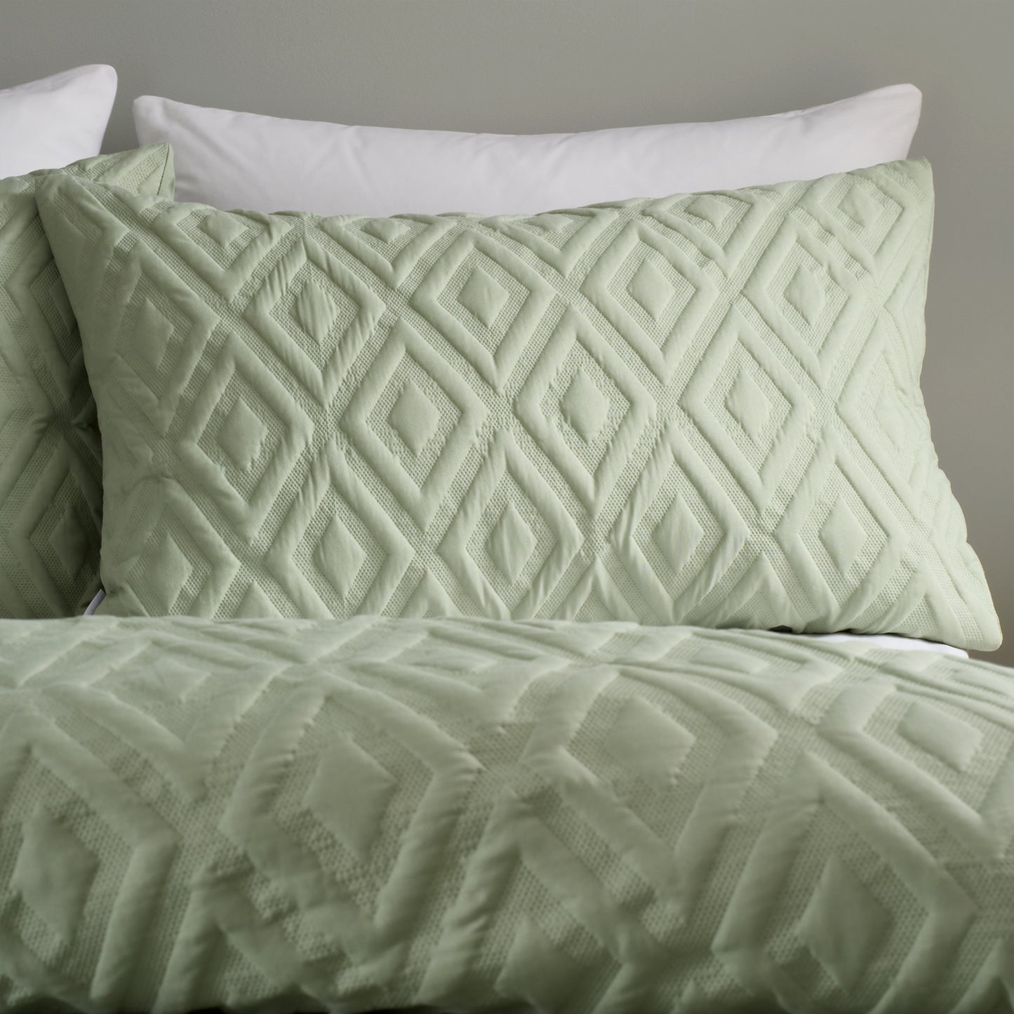 Catherine Lansfield Jacob Geo Duvet Cover Set - Sage