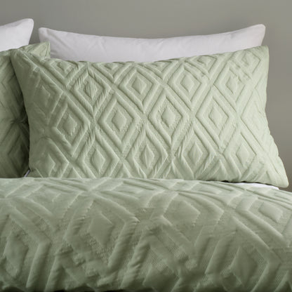 Catherine Lansfield Jacob Geo Duvet Cover Set - Sage