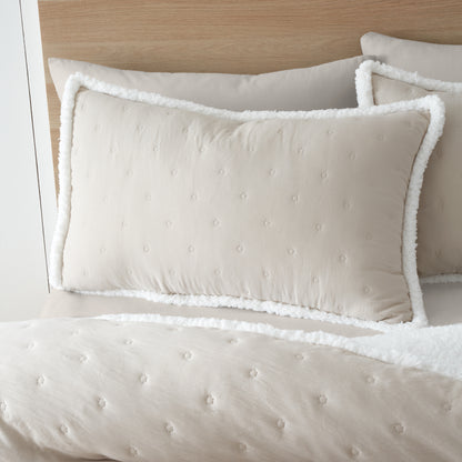 Catherine Lansfield Cosy Nori Sherpa Duvet Cover Set - Cream