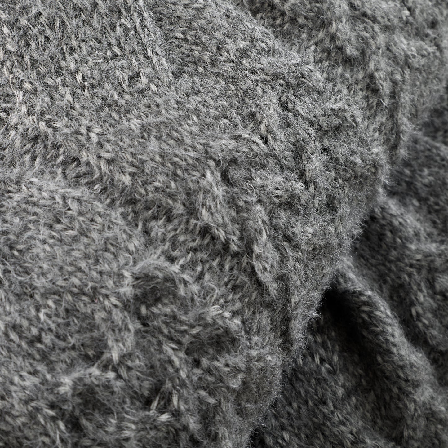 Bianca Cable Knit Throw - Grey