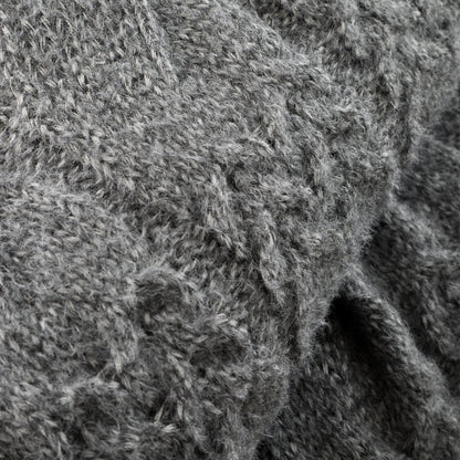 Bianca Cable Knit Throw - Grey