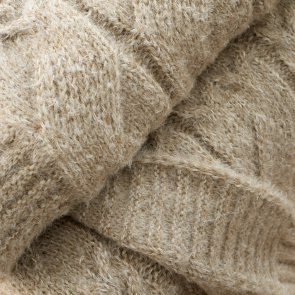 Bianca Cable Knit Throw - Natural