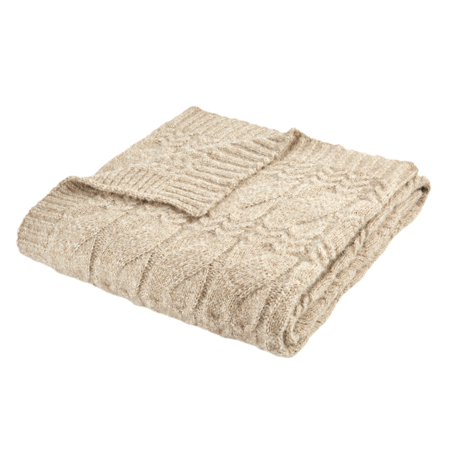 Bianca Cable Knit Throw - Natural