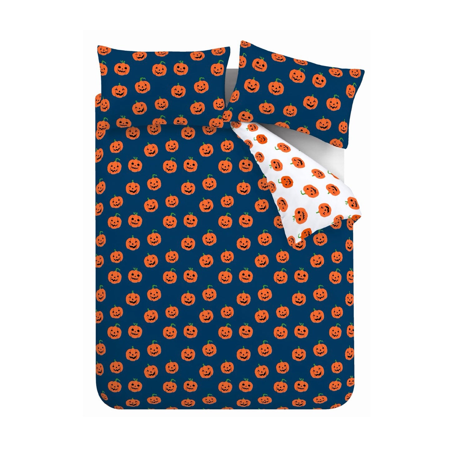 Catherine Lansfield Halloween Pumpkins Duvet Cover Set