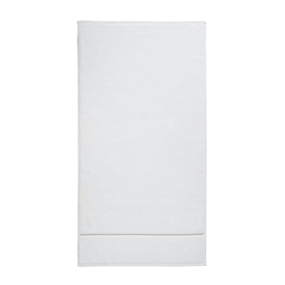Bianca Zero Twist Satin Stitch Bath Towels - White