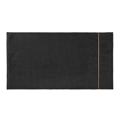 Bianca Zero Twist Satin Stitch Bath Towels - Black