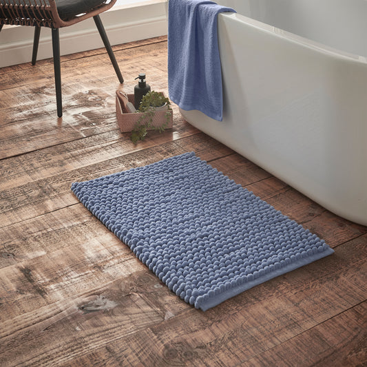 Bianca Aspen Bobble Bath Mat - Blue