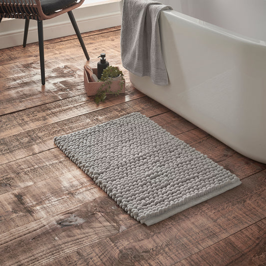 Bianca Aspen Bobble Bath Mat - Grey