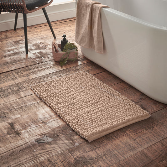 Bianca Aspen Bobble Bath Mat - Natural
