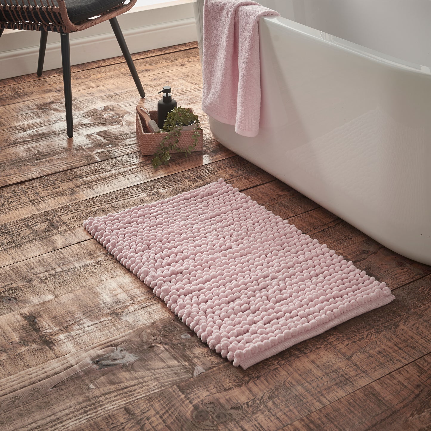 Bianca Aspen Bobble Bath Mat - Pink