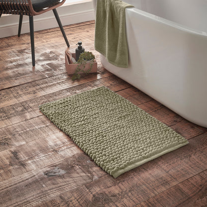 Bianca Aspen Bobble Bath Mat - Sage