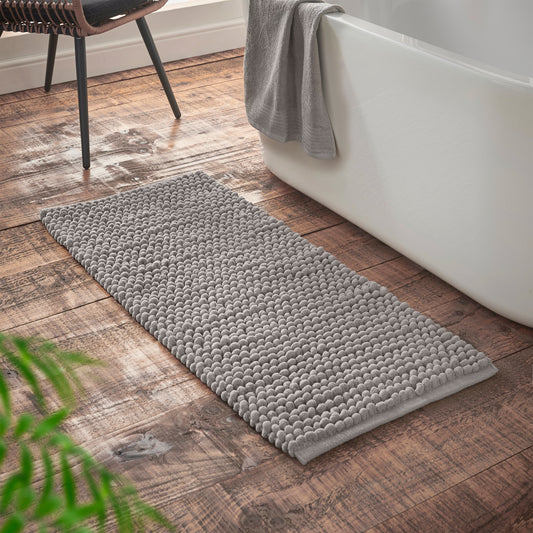 Bianca Aspen Bobble Bath Runner - Grey