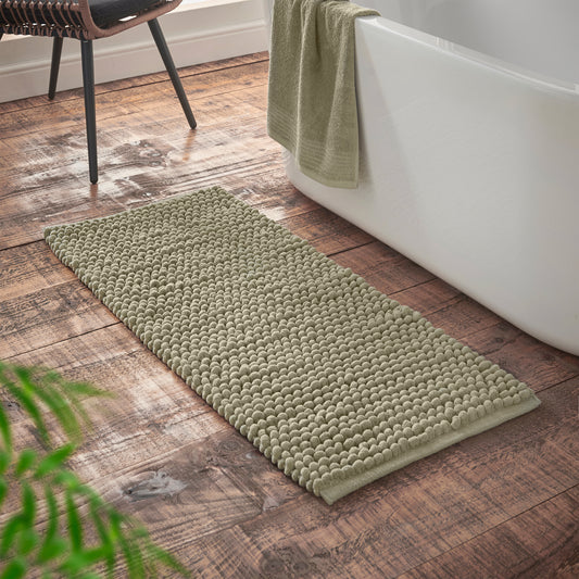 Bianca Aspen Bobble Bath Runner - Sage
