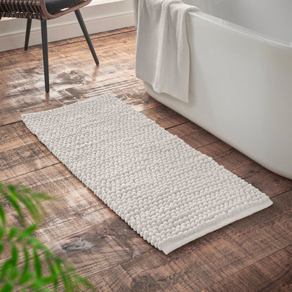 Bianca Aspen Bobble Bath Runner - White