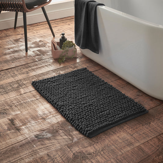 Bianca Aspen Bobble Bath Mat - Black