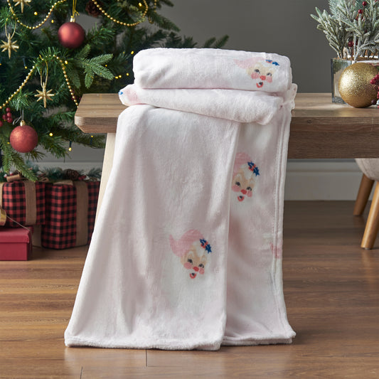 Catherine Lansfield Vintage Christmas Santa Throw