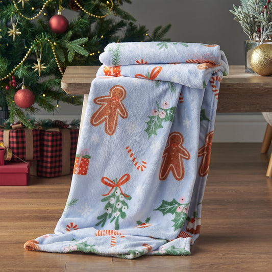 Catherine Lansfield Christmas Gingerbread Throw