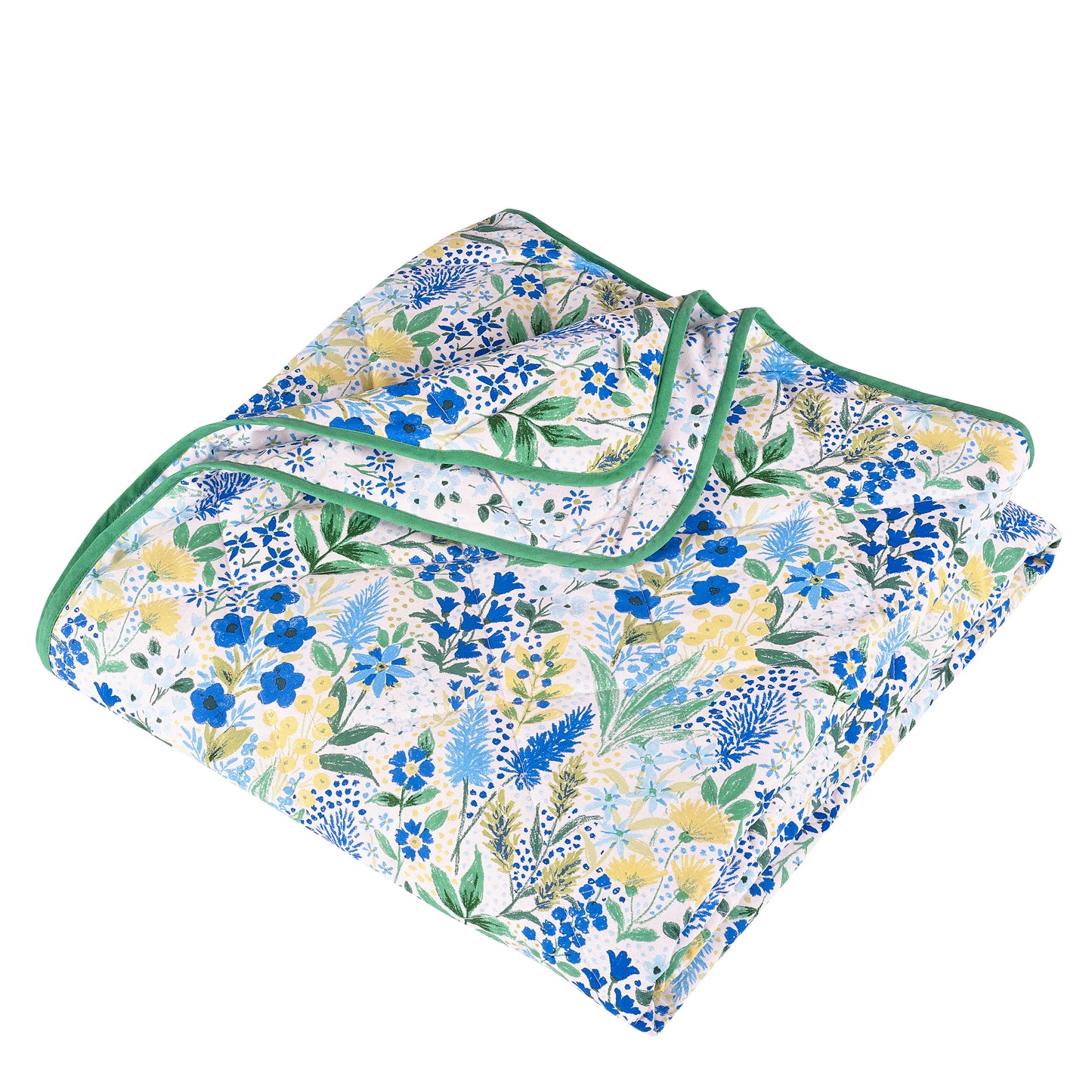 Catherine Lansfield Tilly Floral Bedspread - Blue