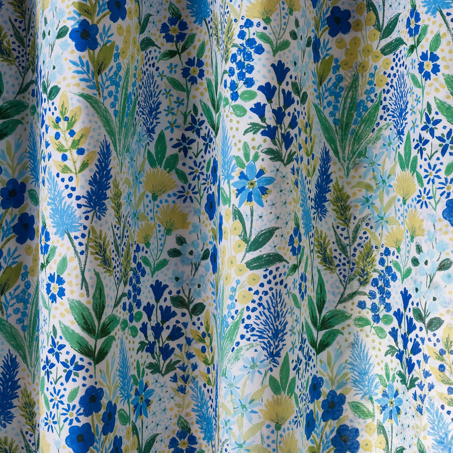 Catherine Lansfield Tilly Floral Eyelet Curtains - Blue