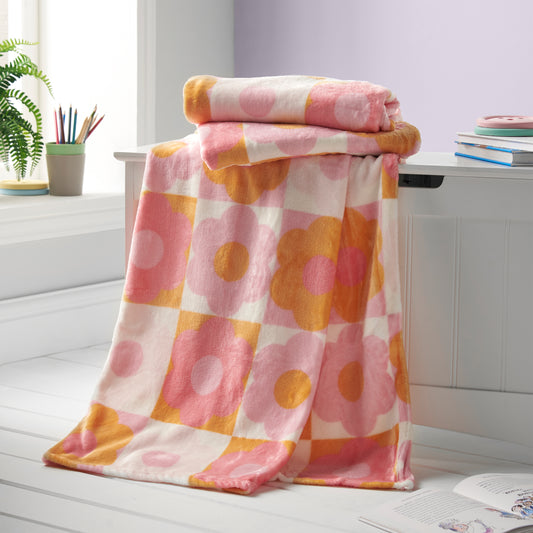 Catherine Lansfield Retro Daisy Throw
