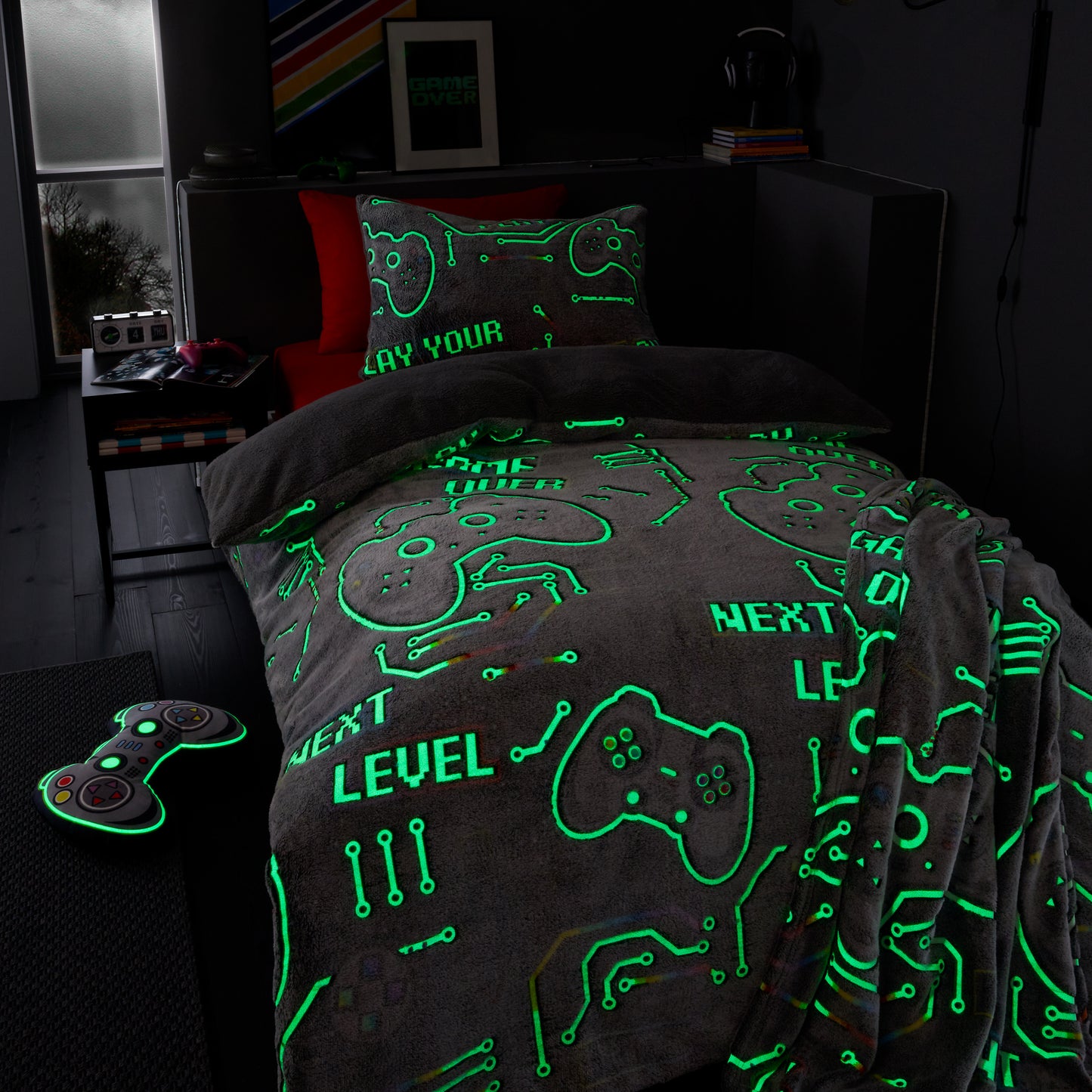 Catherine Lansfield Game Over Fleece Duvet Cover Set