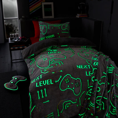 Catherine Lansfield Game Over Fleece Duvet Cover Set